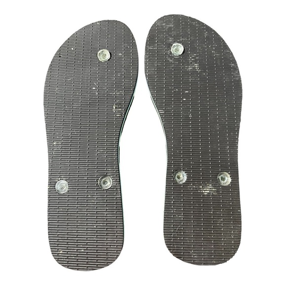 VERA BRADLEY Geometric Rubber Flip Flops~ Blue Green~Womens size L - Picture 6 of 7